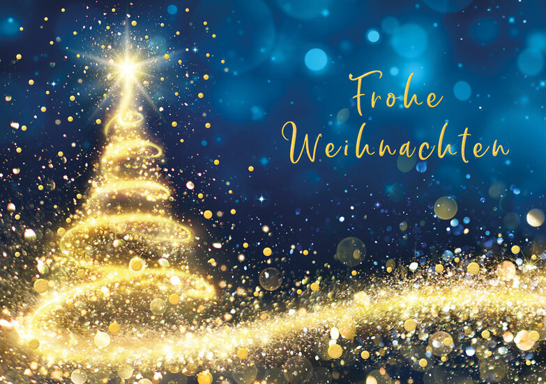 Weihnachtskarte: Feuerwerksbaum