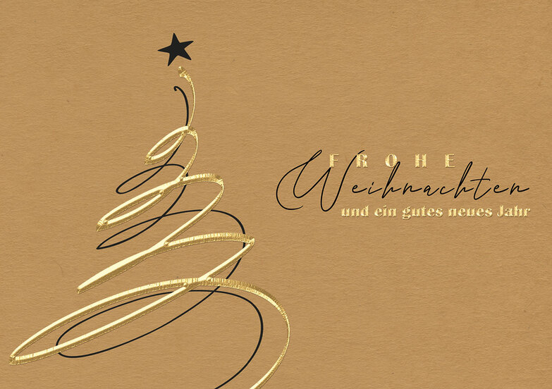 Weihnachtskarte: Doppelhelix-Baum