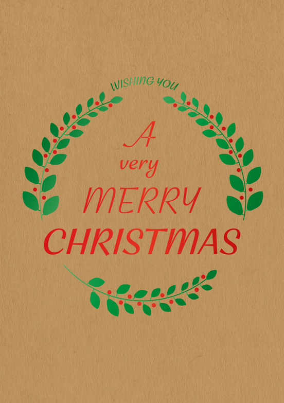 Weihnachtskarte: Weihnachts-Laurel