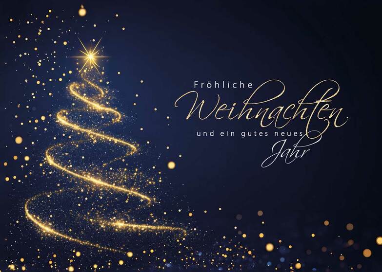 Weihnachtskarte: Sternenleuchten