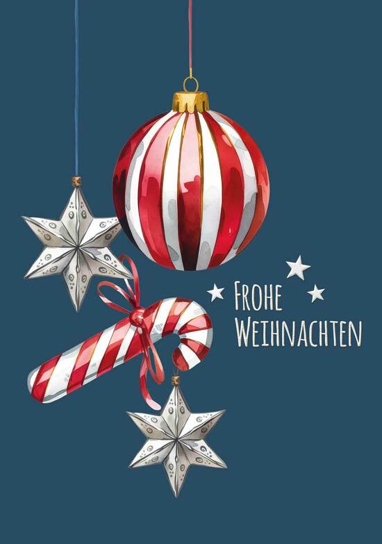 Weihnachtskarte: Retro Xmas