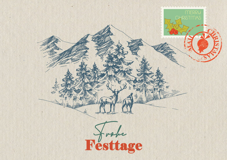 Weihnachtskarte: Christmas Postcard