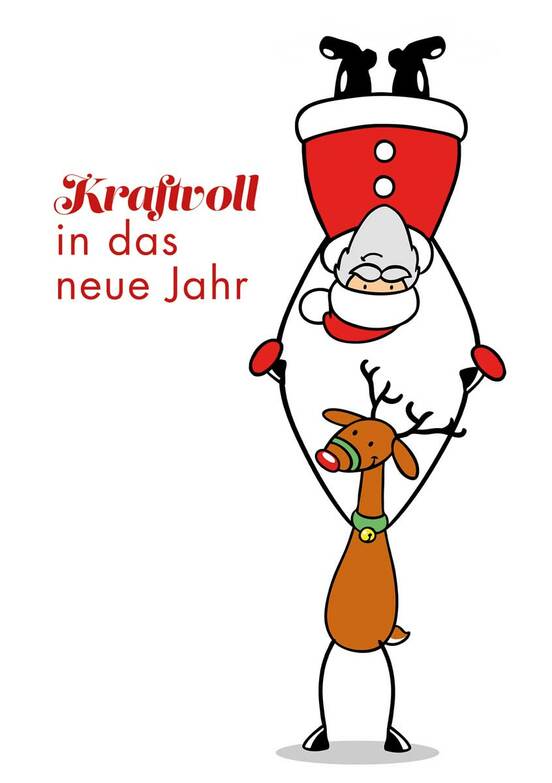 Weihnachtskarte: Kraftvoll