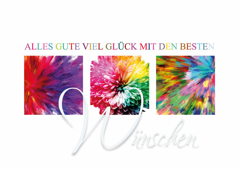 Grußkarte: Einfach bunt