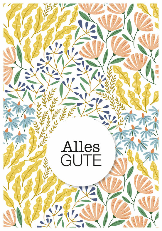 Grußkarte: Blumen-Mix