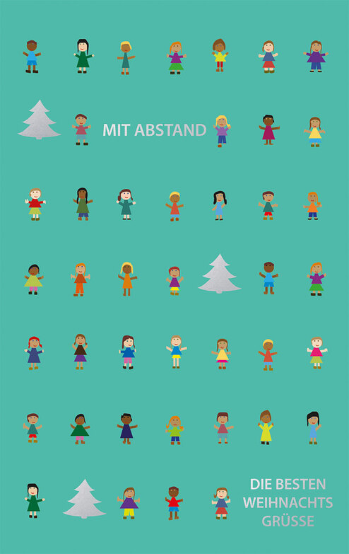 Weihnachtskarte: Mit Abstand