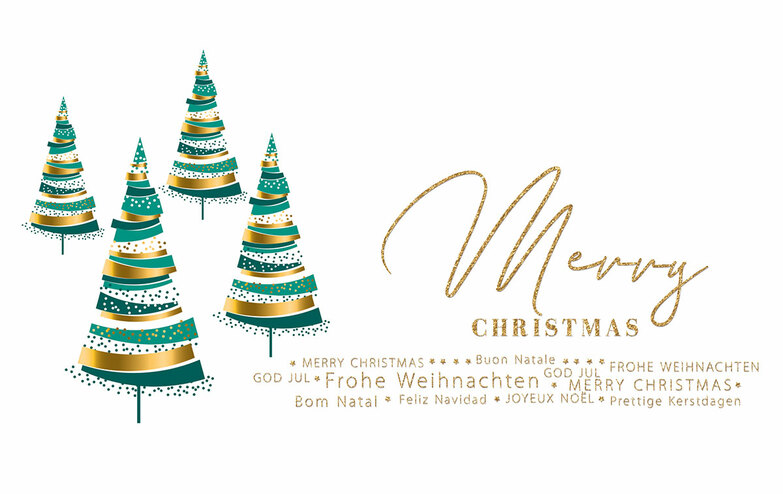 Weihnachtskarte: U67097 - Tänzelnde Bäume
