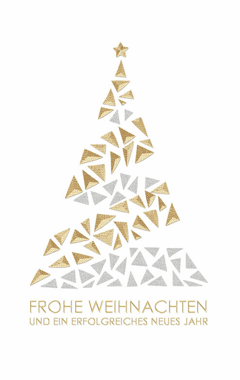 Weihnachtskarte: Goldener Splitter