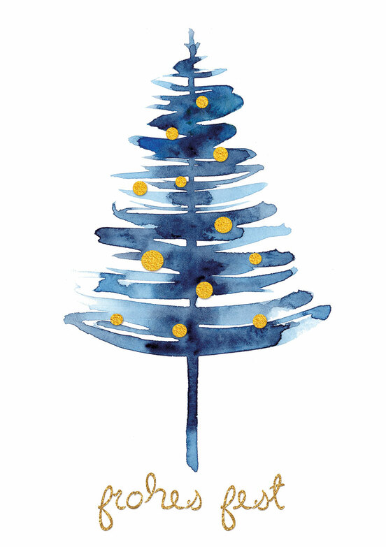 Weihnachtskarte: Blue