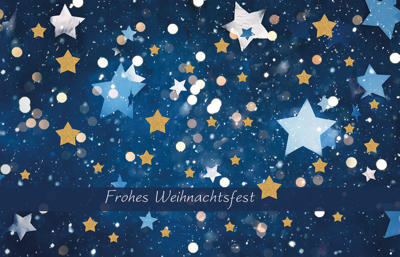 Weihnachtskarte: Viele Sterne
