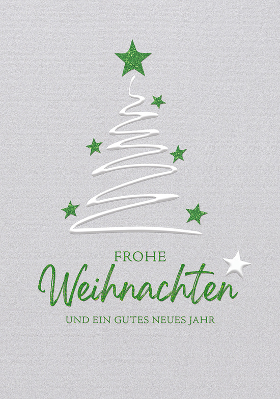 Weihnachtskarte: Mit Sternen