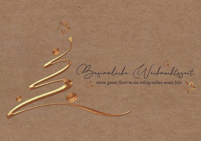 Weihnachtskarte: Schwungvoll