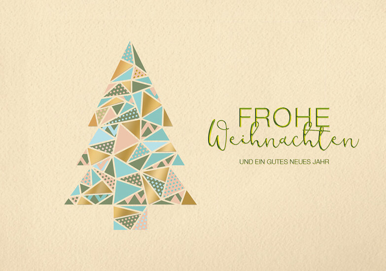 Weihnachtskarte: U88110 - Mosaik-Baum